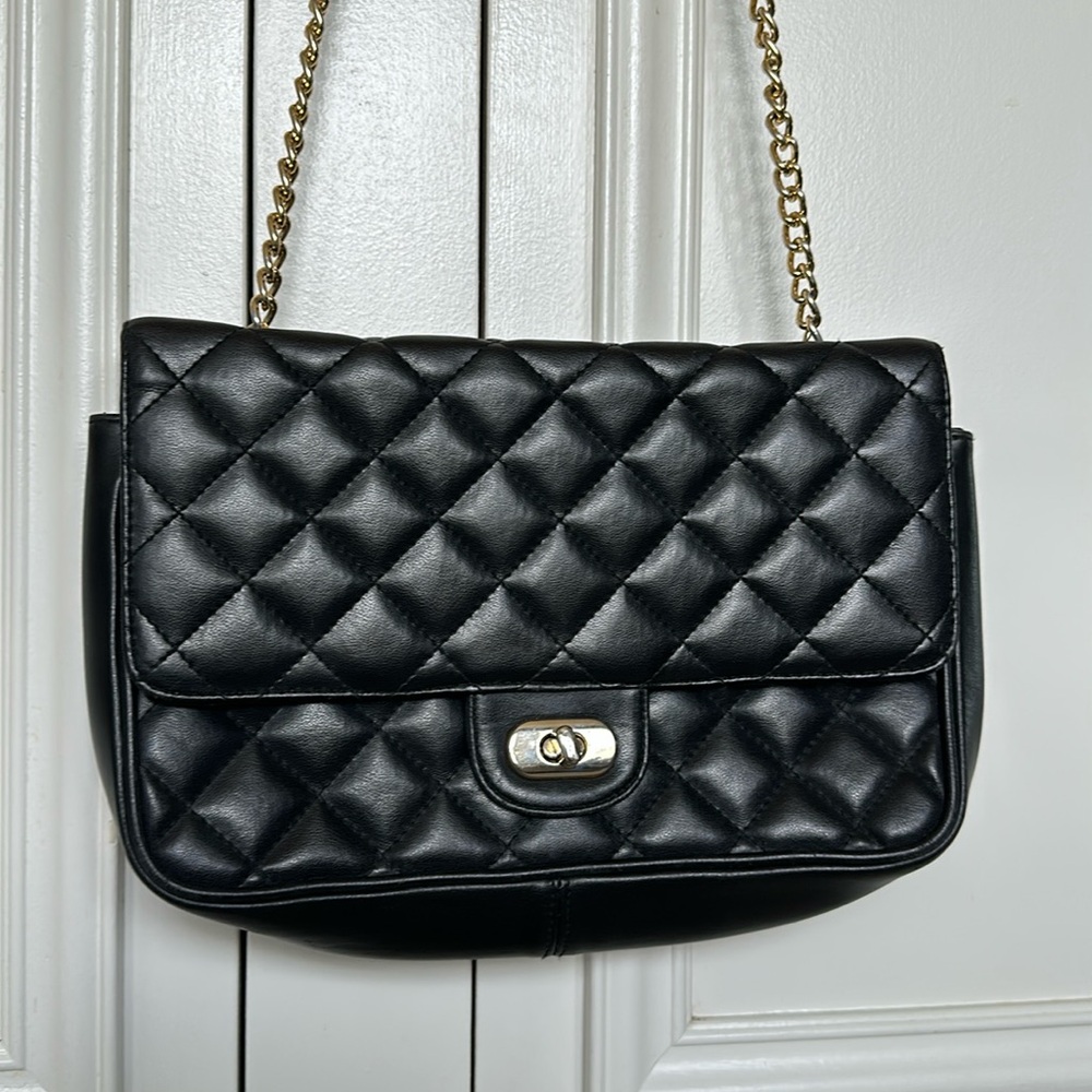 Jennifer Moore Quilted Vegan Leather Crossbody Bag